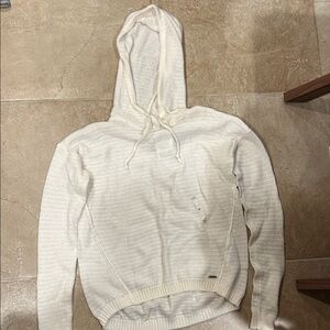 Abercrombie & Fitch Cream Hooded Sweater